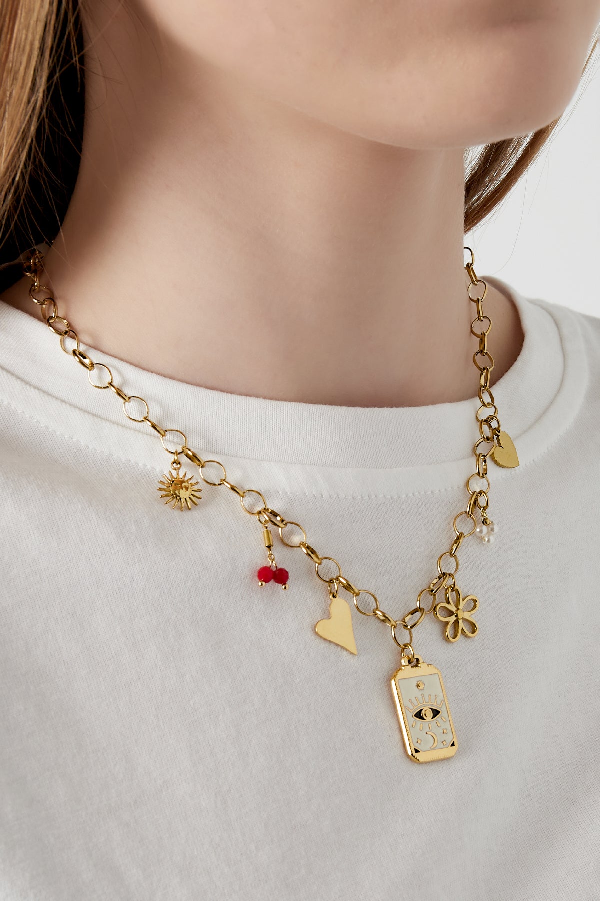 Ketting met hangertjes goud