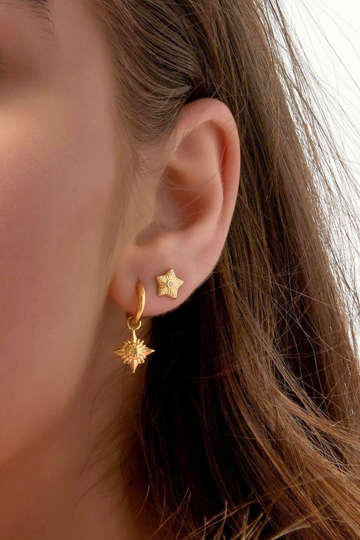 Oorbellen ster goud