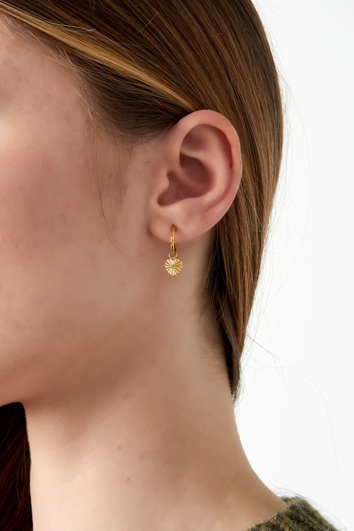 Oorbellen hartje goud