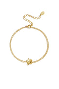 Armband dubbel bloem goud