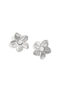 Oorbellen bloem zilver