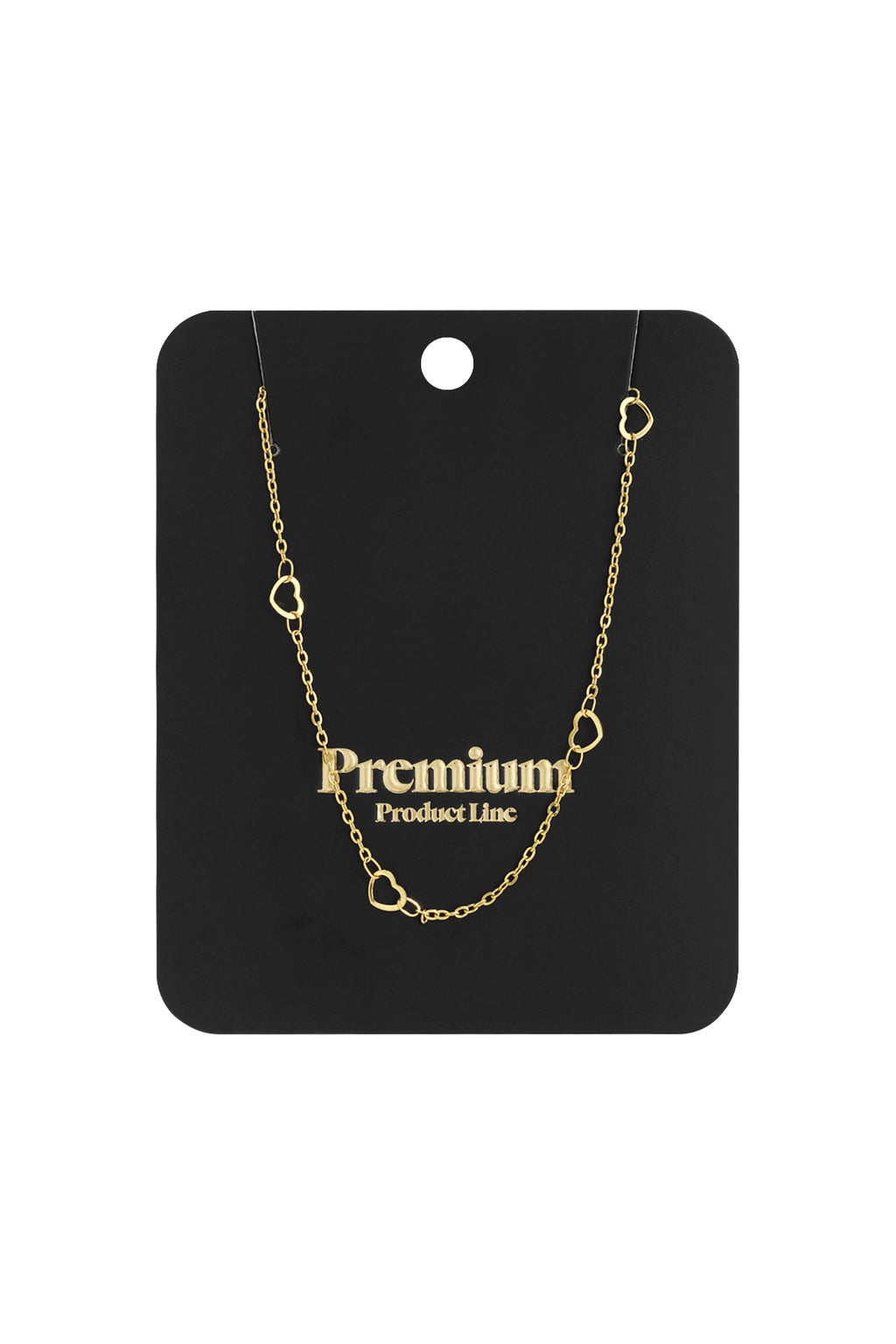 Ketting met kleine hartjes goud