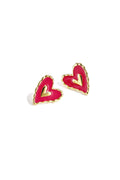 Oorbellen hartje roze