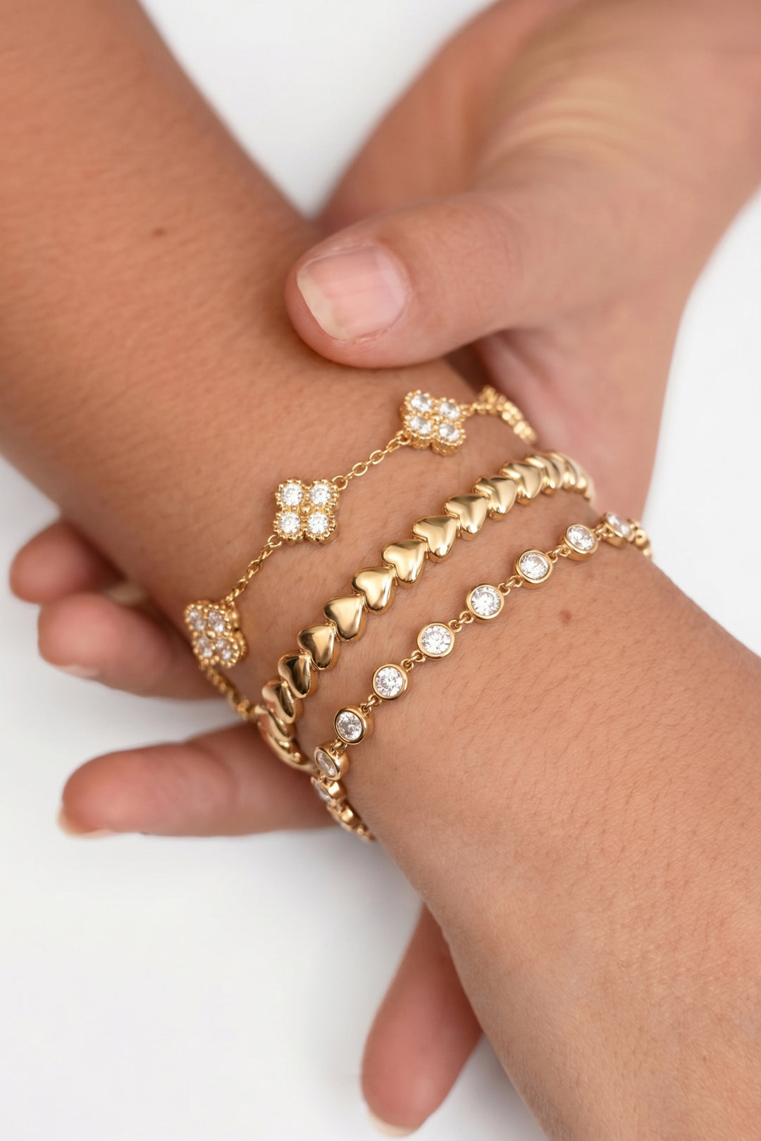Armband met steentjes goud