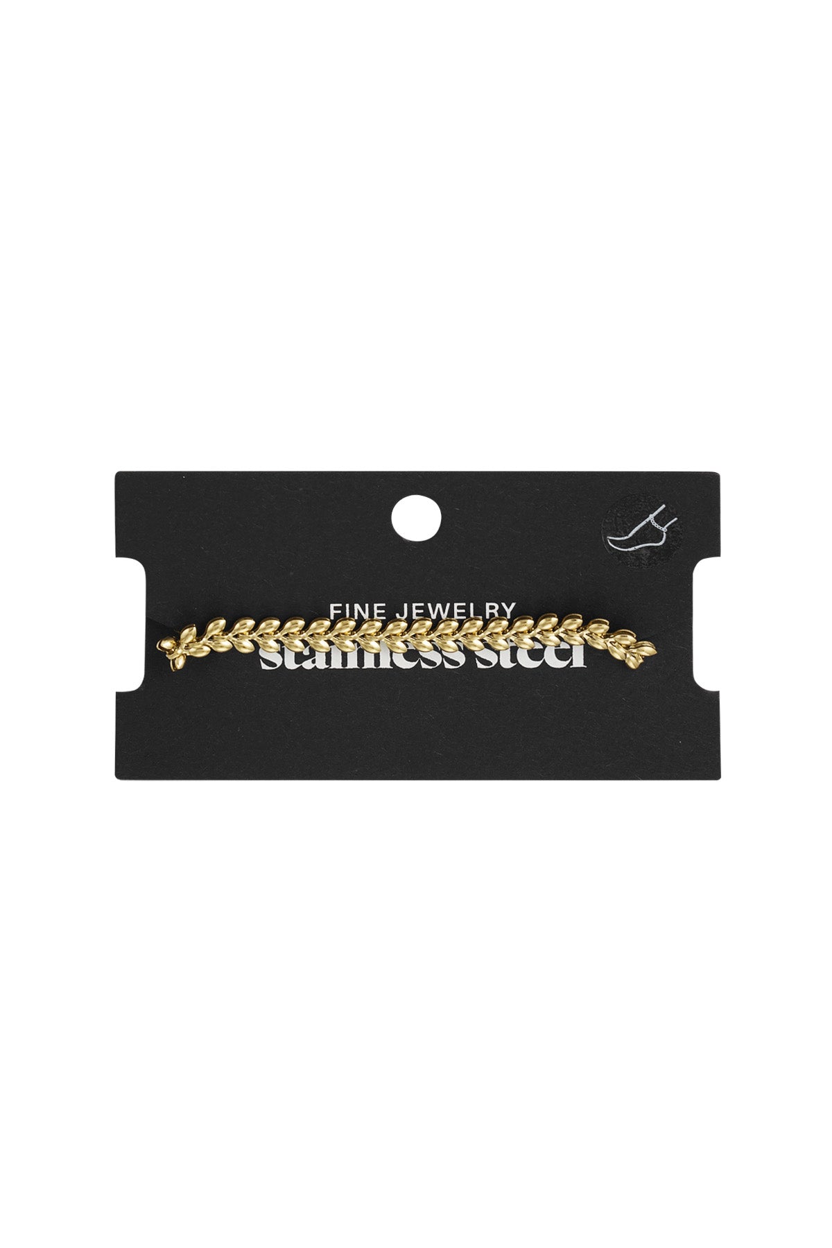 Enkelbandje blaadjes goud