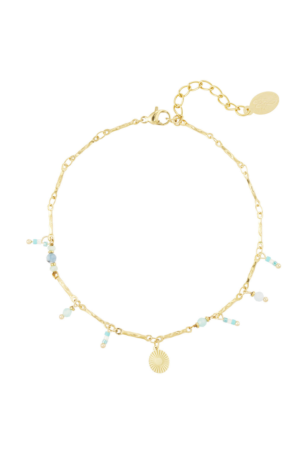 Enkelbandje met hangertjes goud