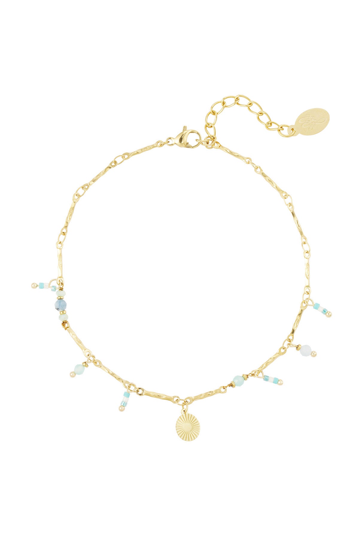 Enkelbandje met hangertjes goud