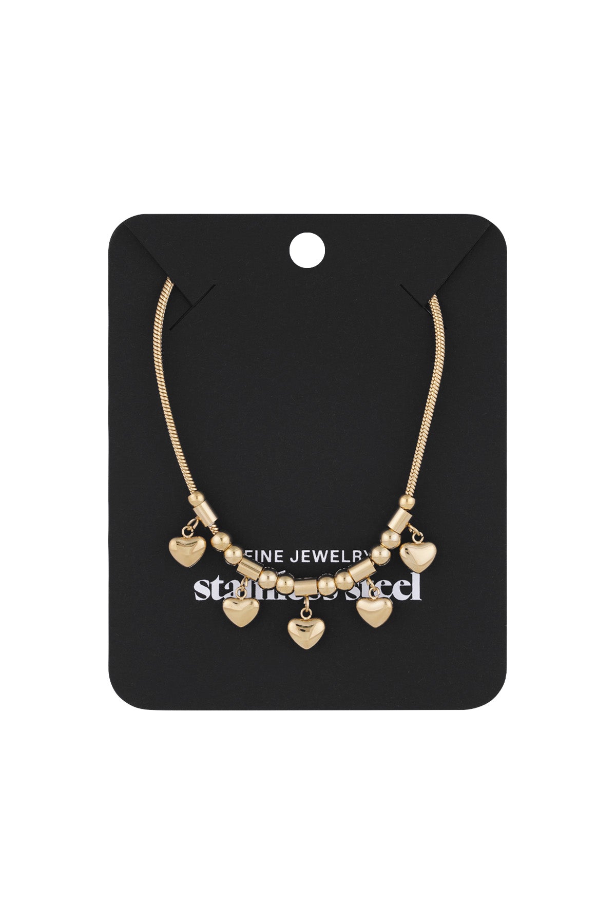 Ketting met hartjes goud