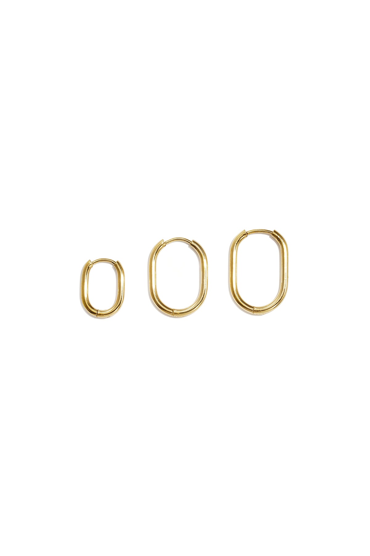 Oorbellen set van 3 goud