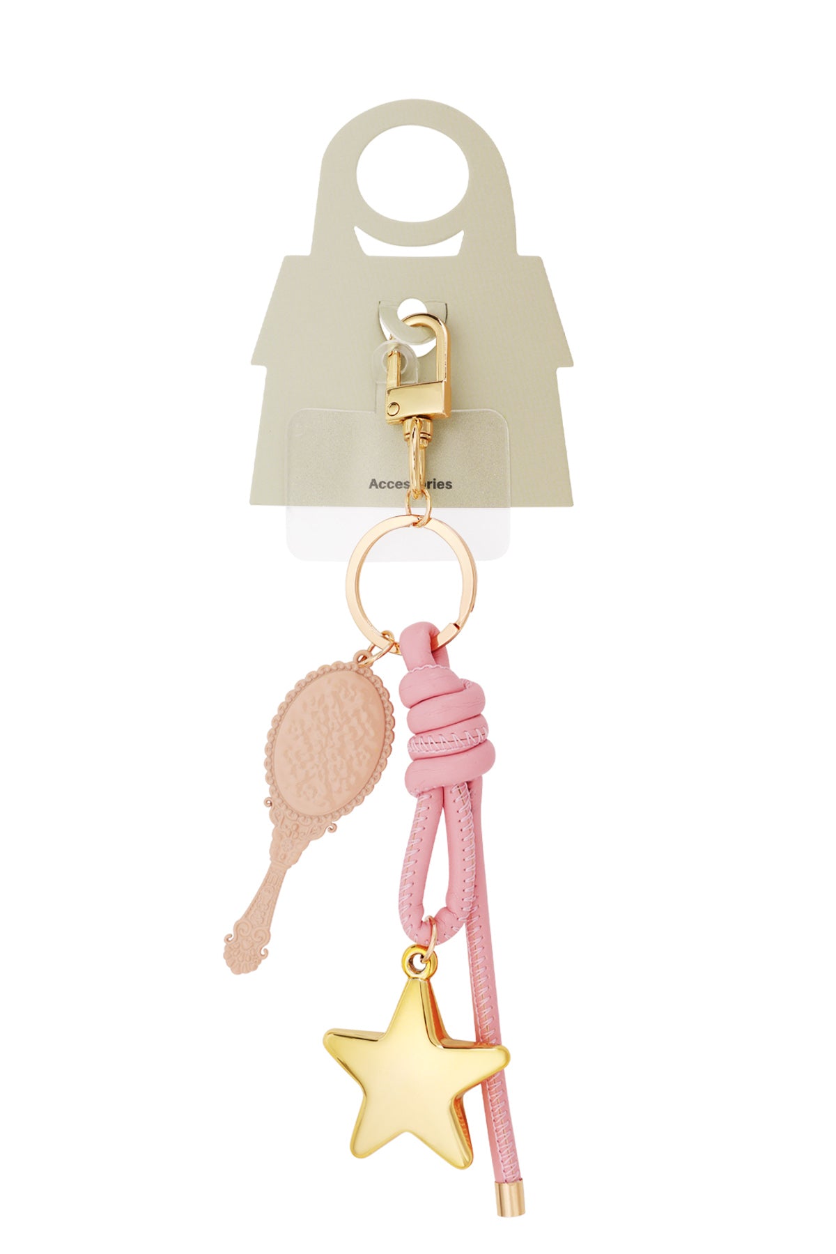 Bag charm ster en spiegel