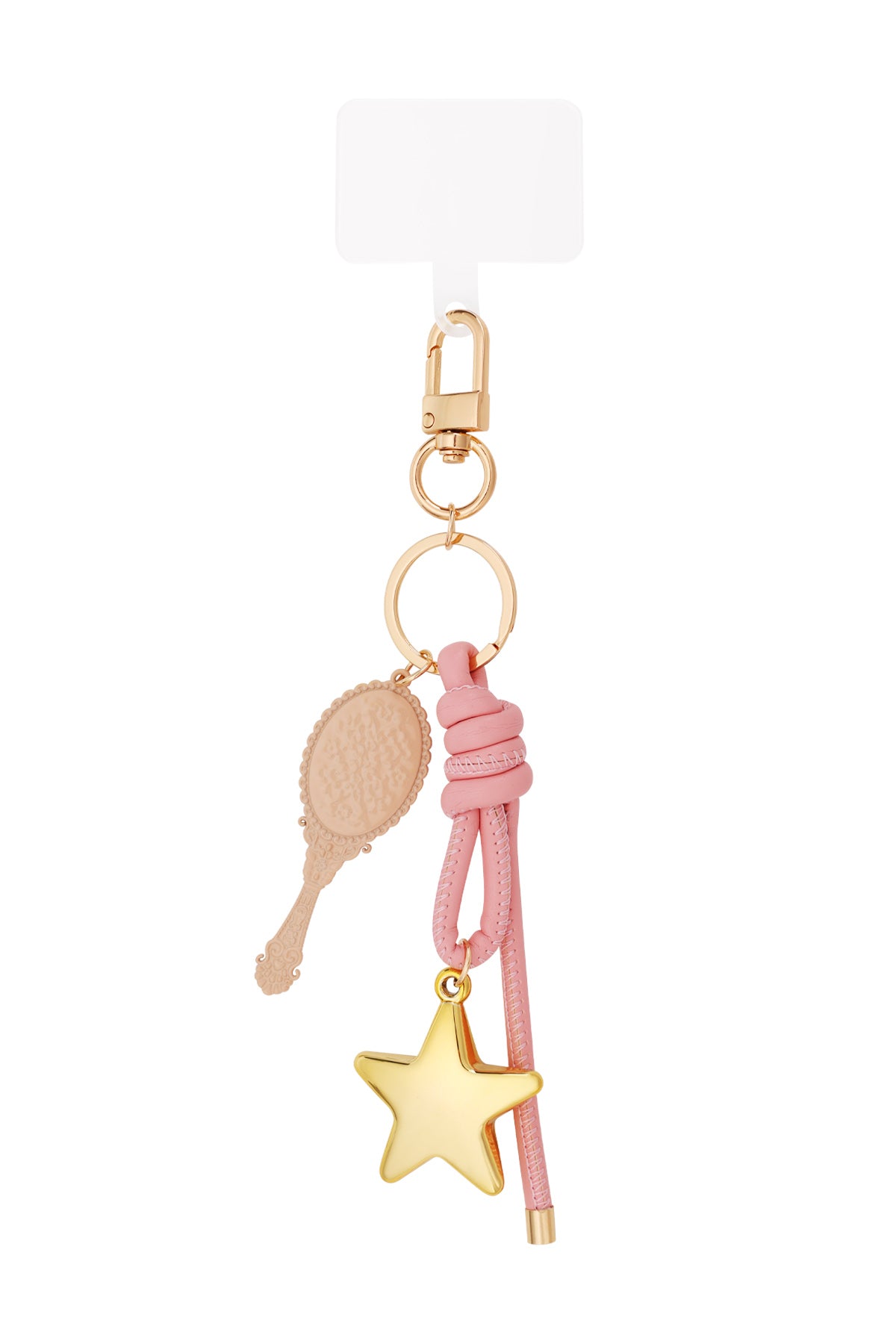 Bag charm ster en spiegel