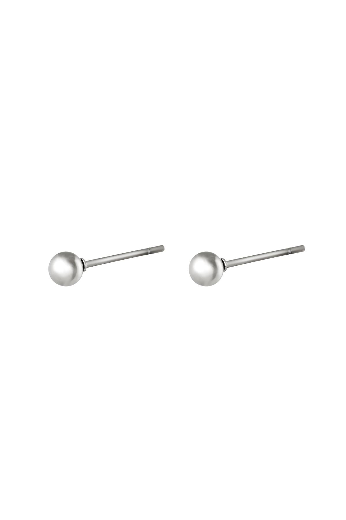 Oorbellen bolletje zilver