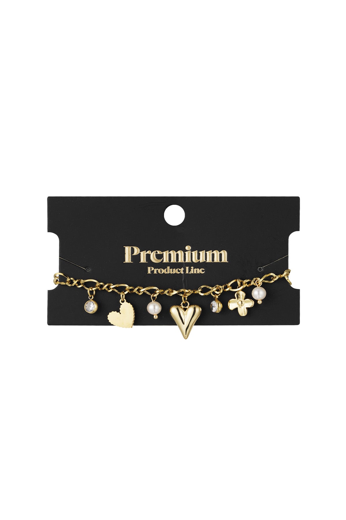 Armband met hangertjes goud