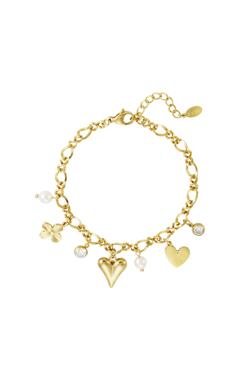 Armband met hangertjes goud