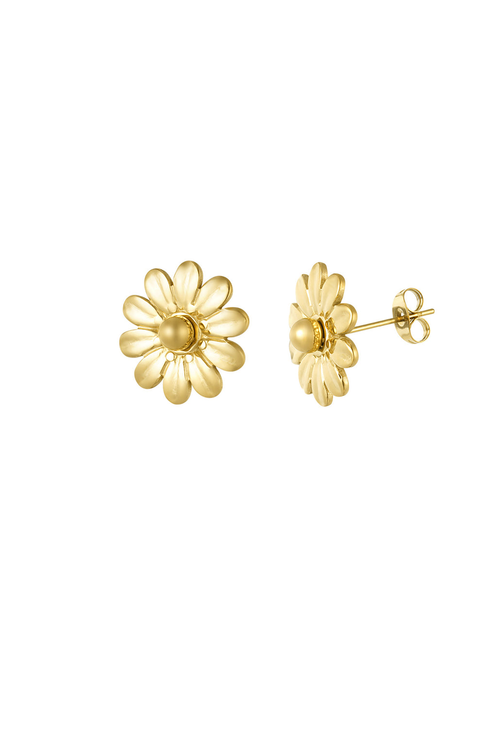 Oorbellen bloem goud