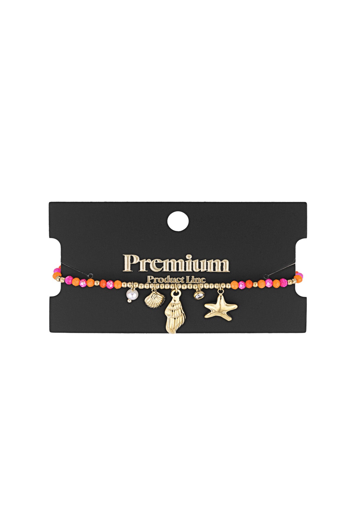 Armband ster en schelpen goud