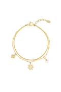 Armband bloem goud
