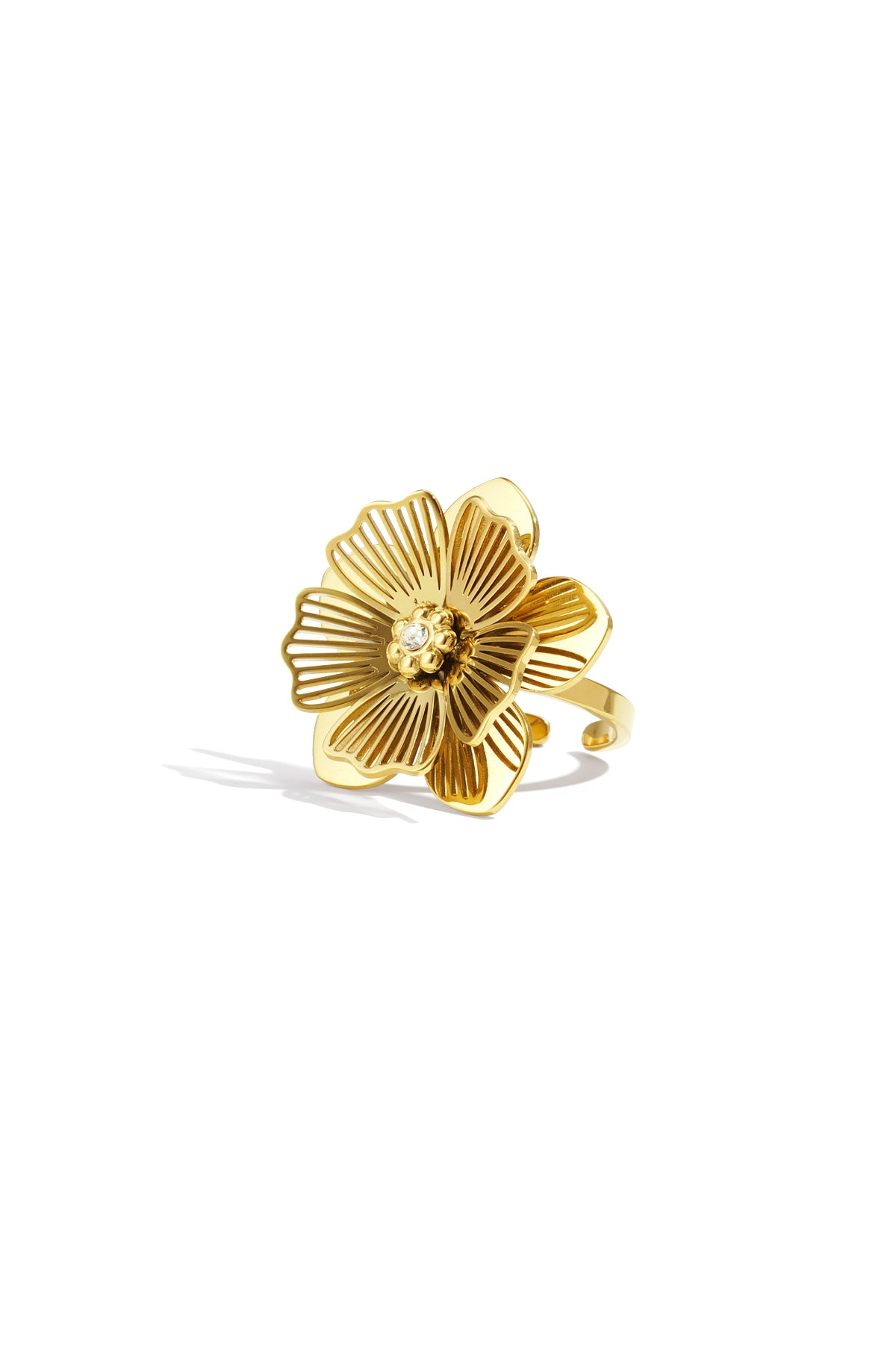 Ring bloem goud