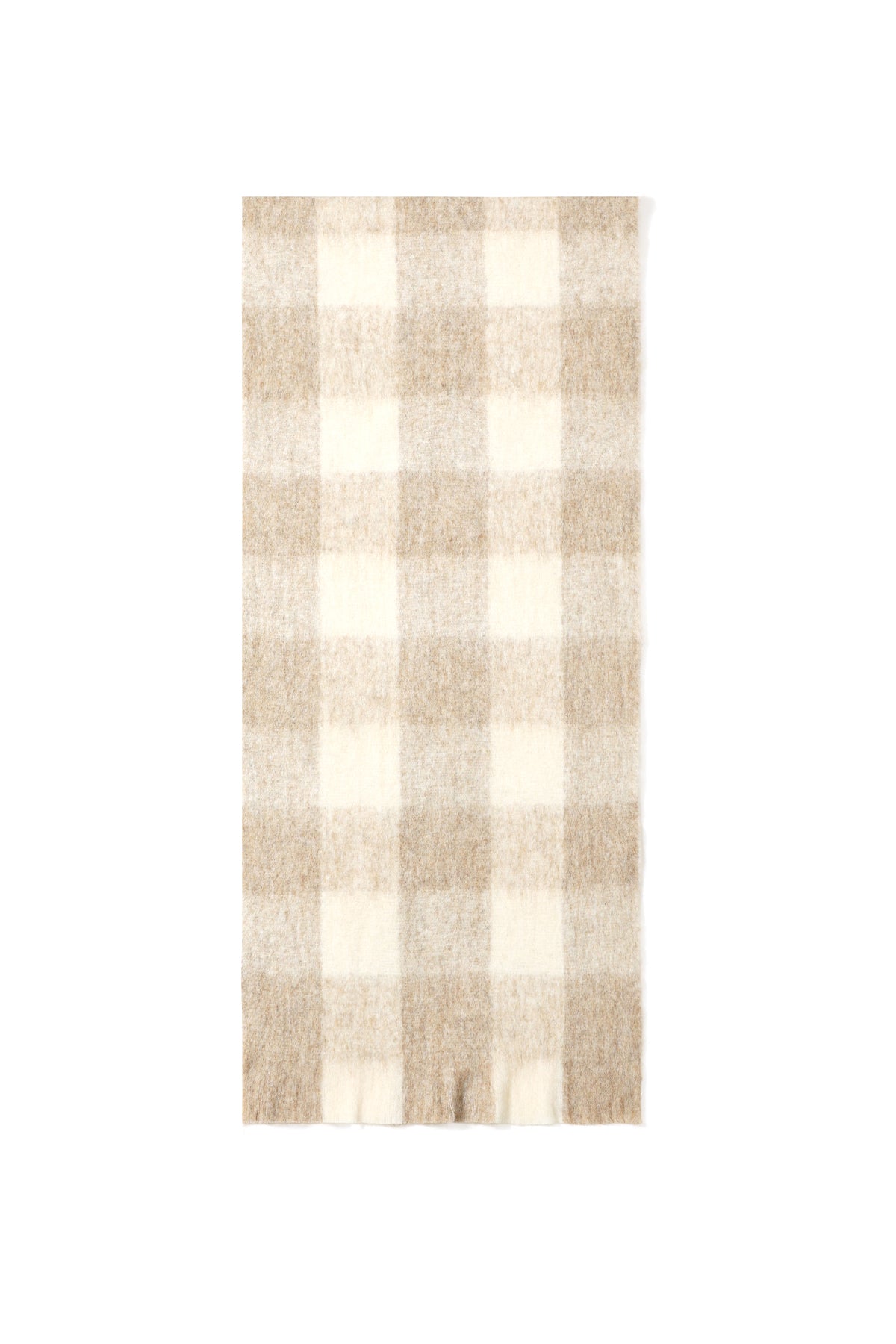 Sjaal geruit beige
