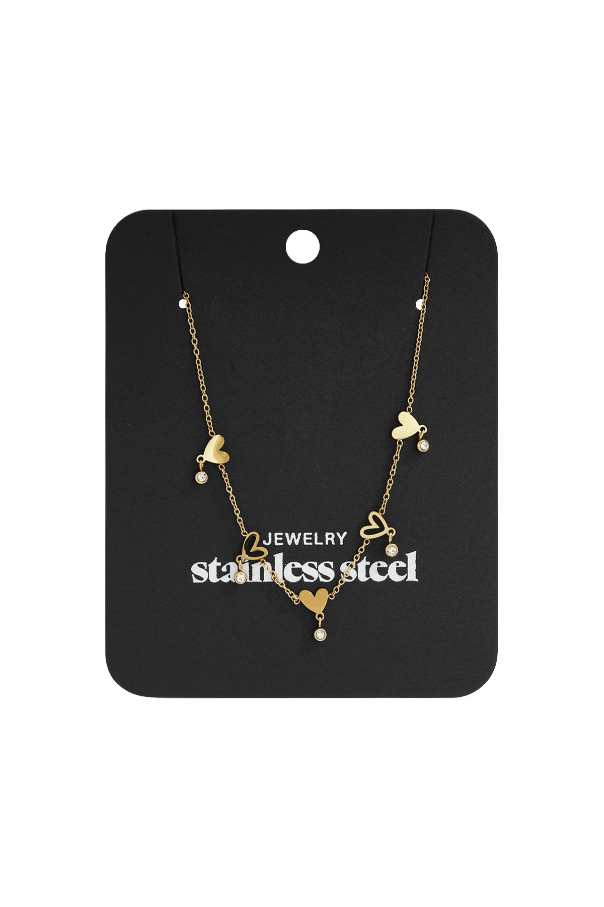 Ketting met hartjes goud