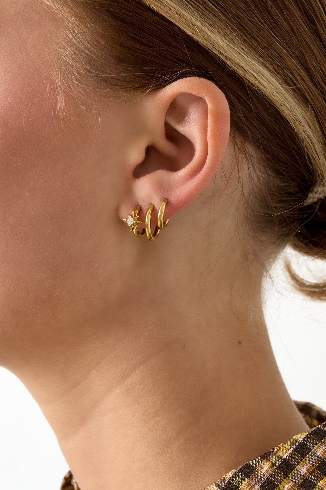 Oorbellen ster goud