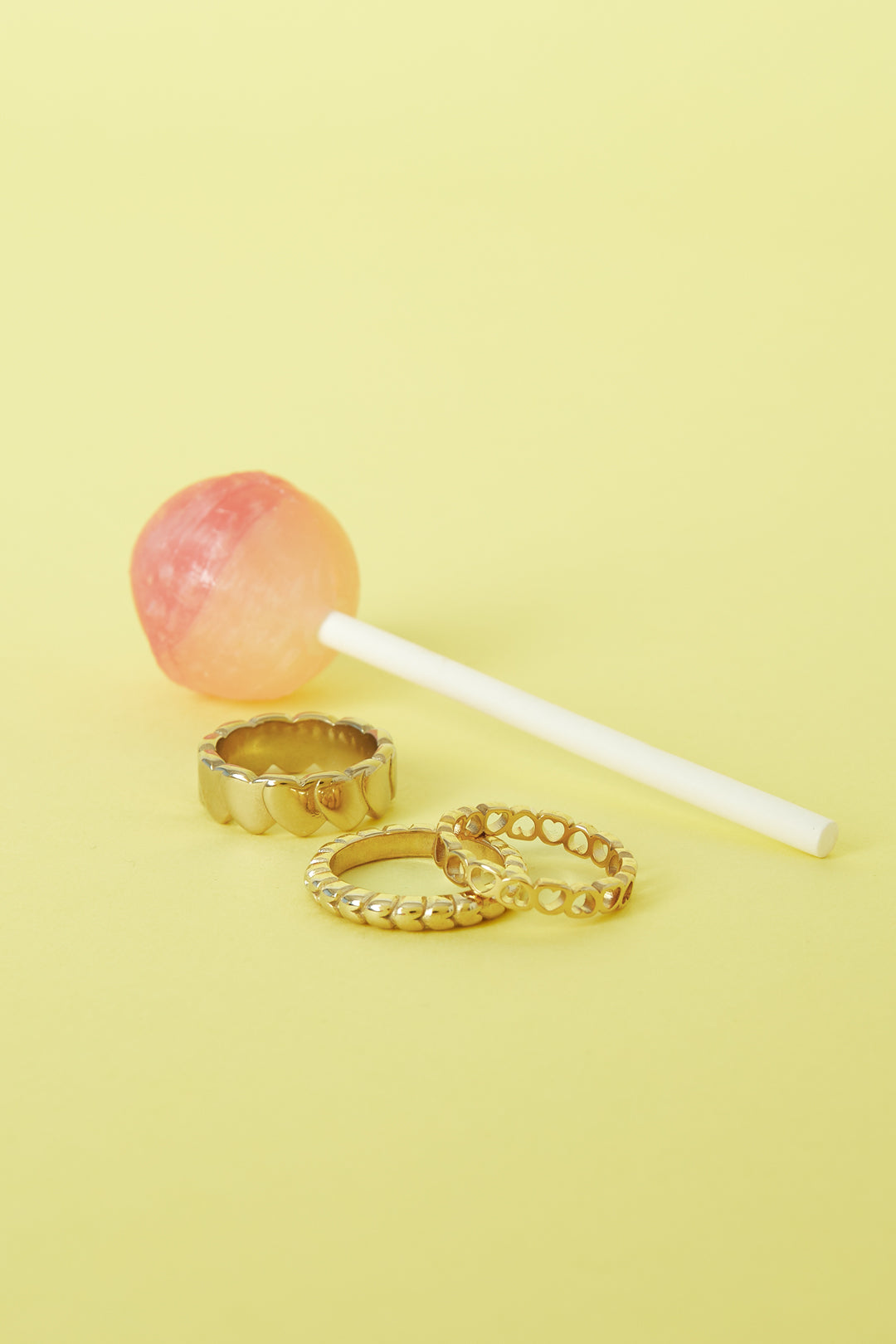 Ring hartjes goud