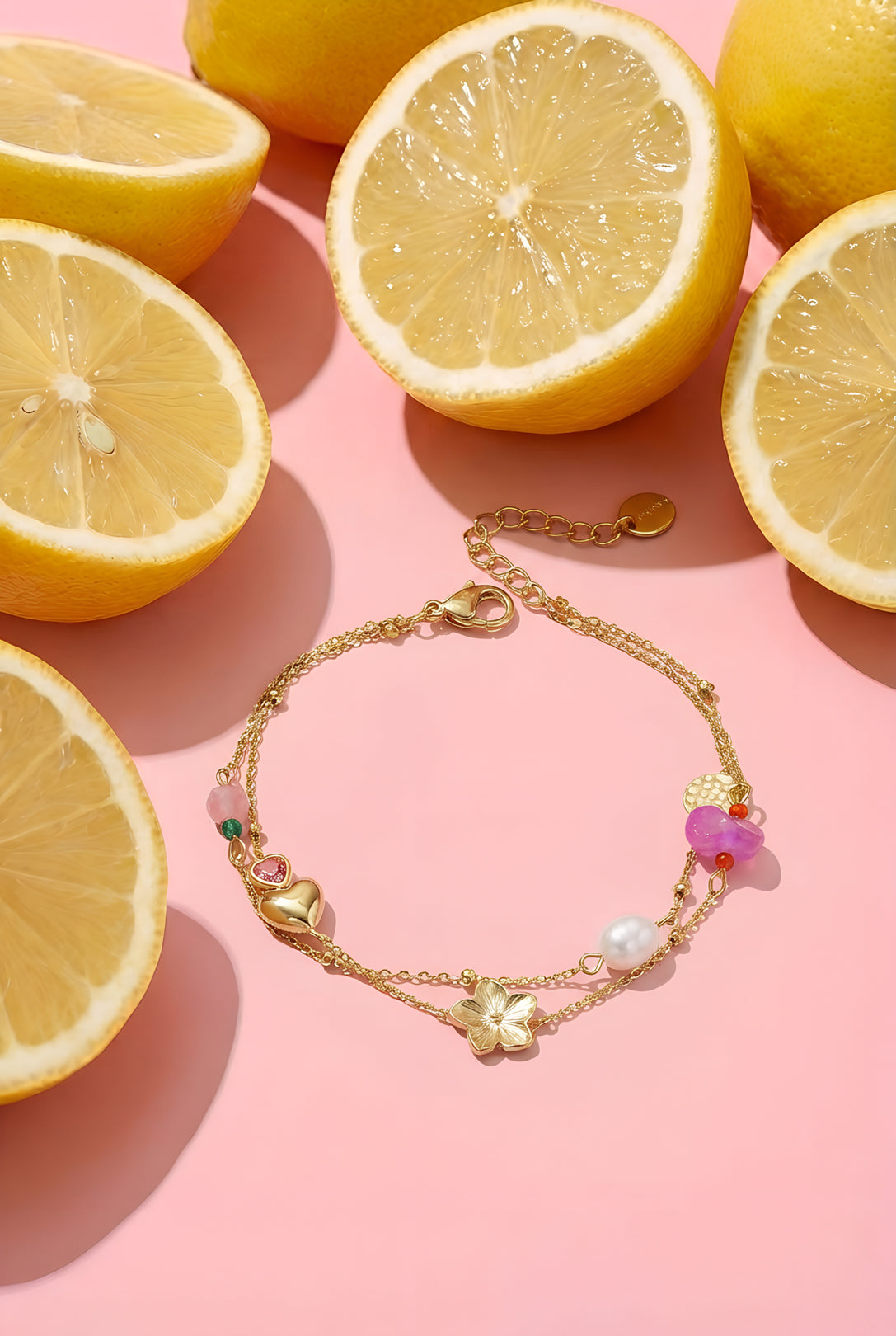 Armband met hangertjes goud