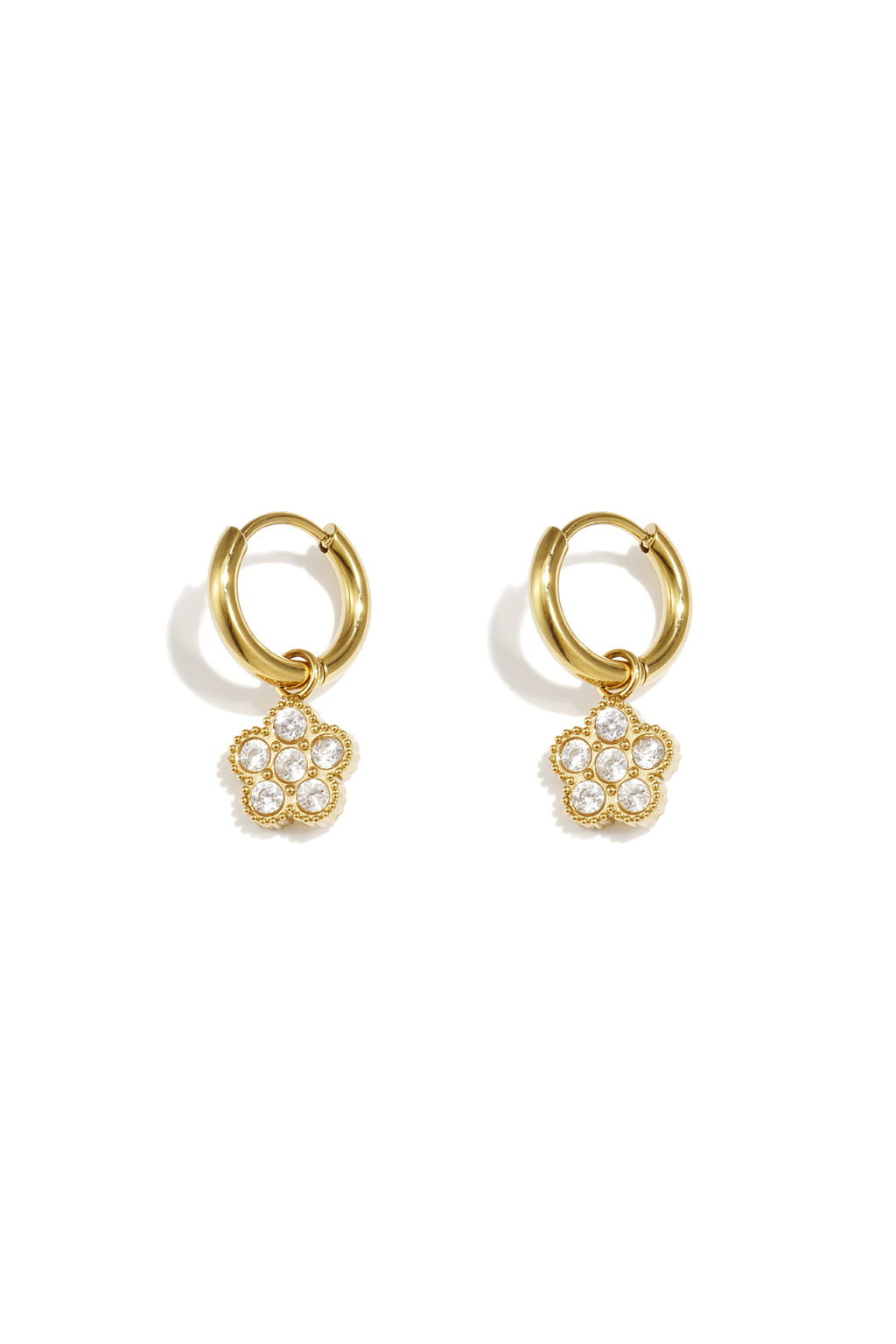 Oorbellen bloem goud