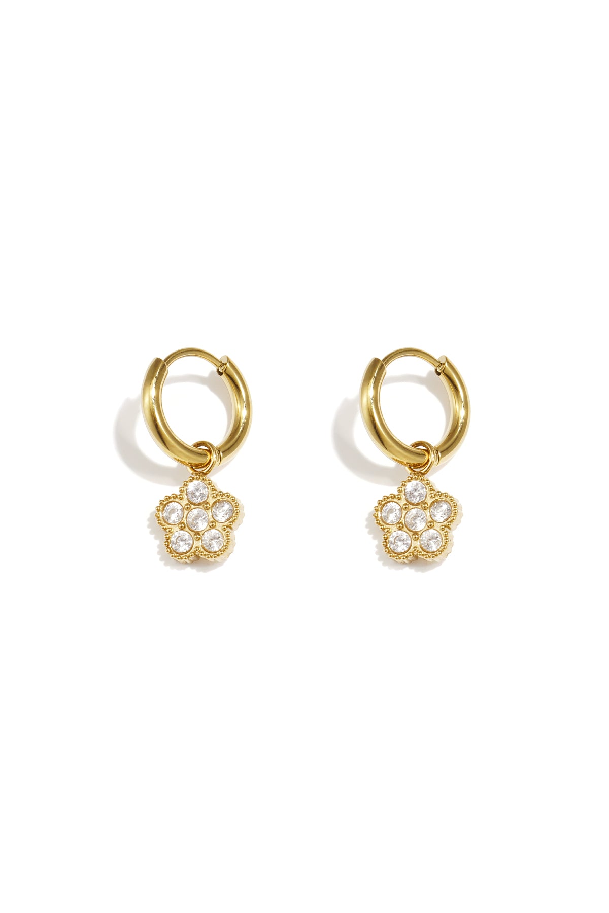 Oorbellen bloem goud