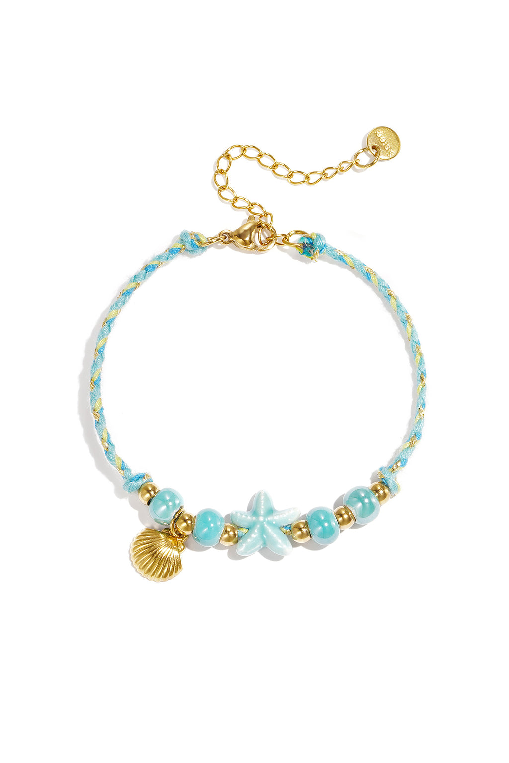 Armband van touw met ster en kralen
