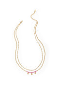 Ketting met hartjes dubbel goud