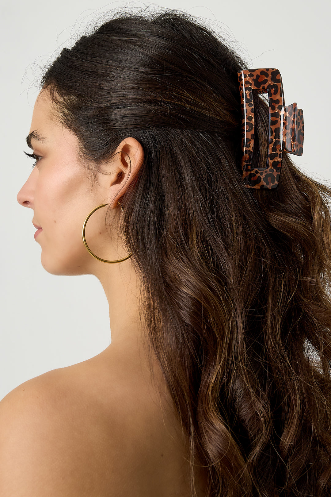 Haarspeld Luipaardprint groot