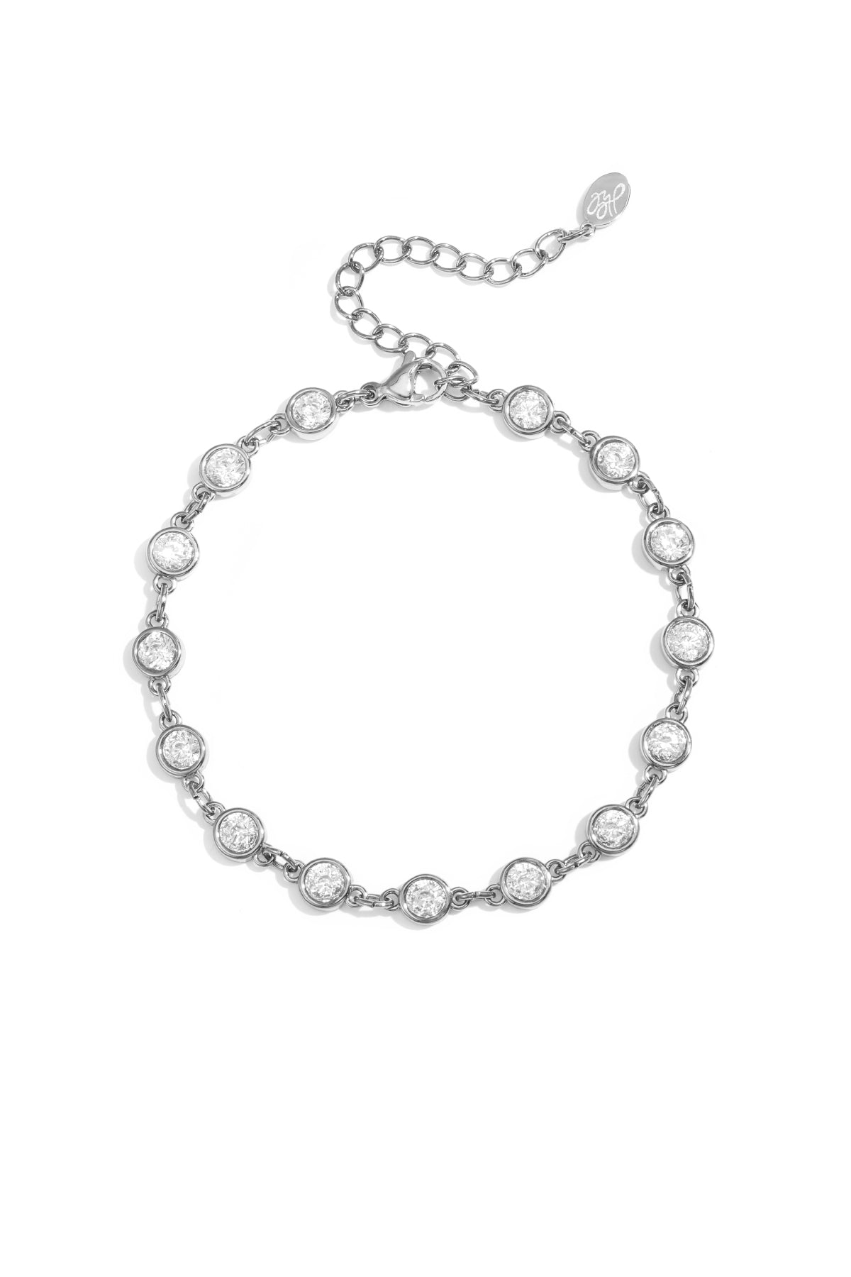Armband met steentjes zilver