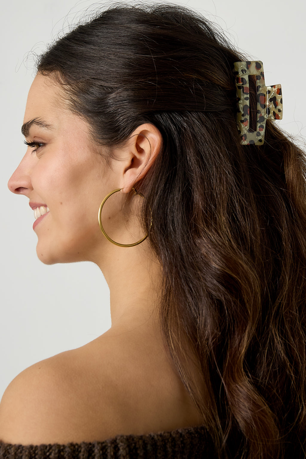 Haarspeld Luipaardprint klein