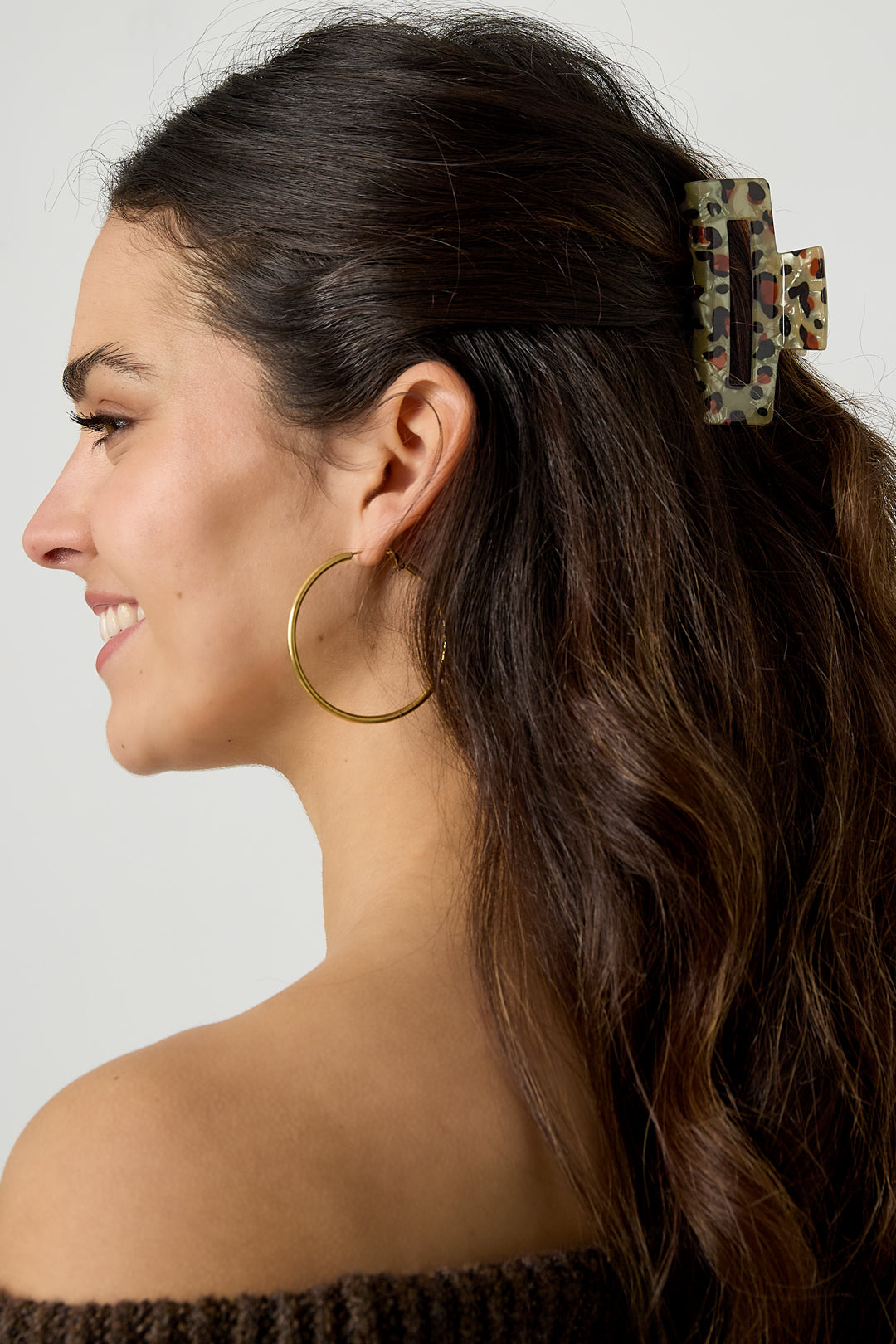 Haarspeld Luipaardprint klein