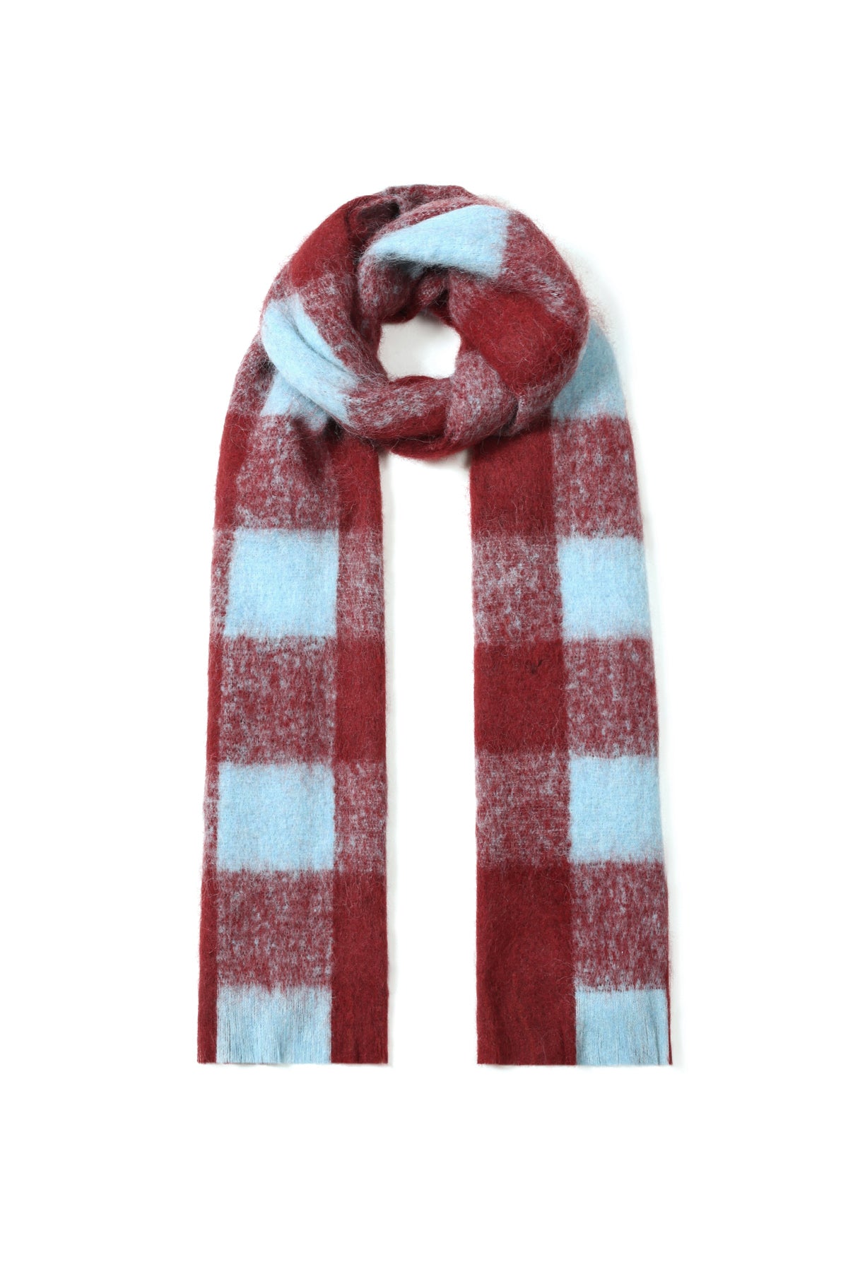 Sjaal geruit rood-blauw