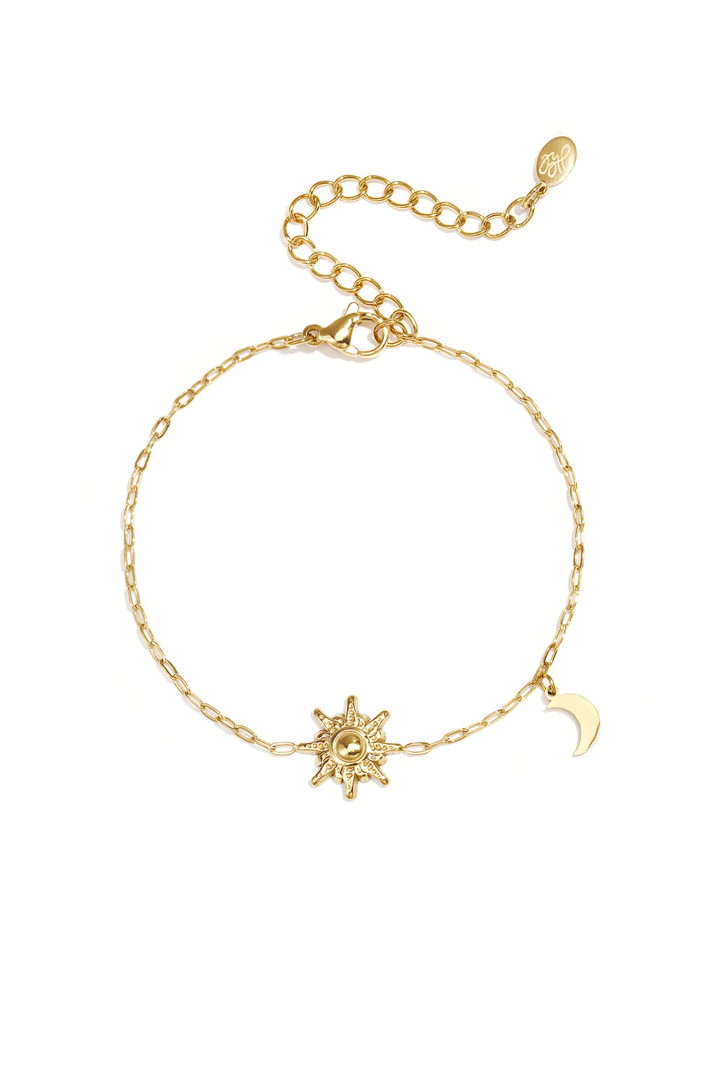 Armband met ster en maan goud