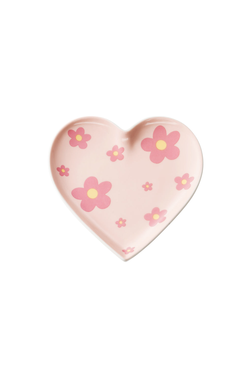Sieradenschaaltje hart met bloemetjes