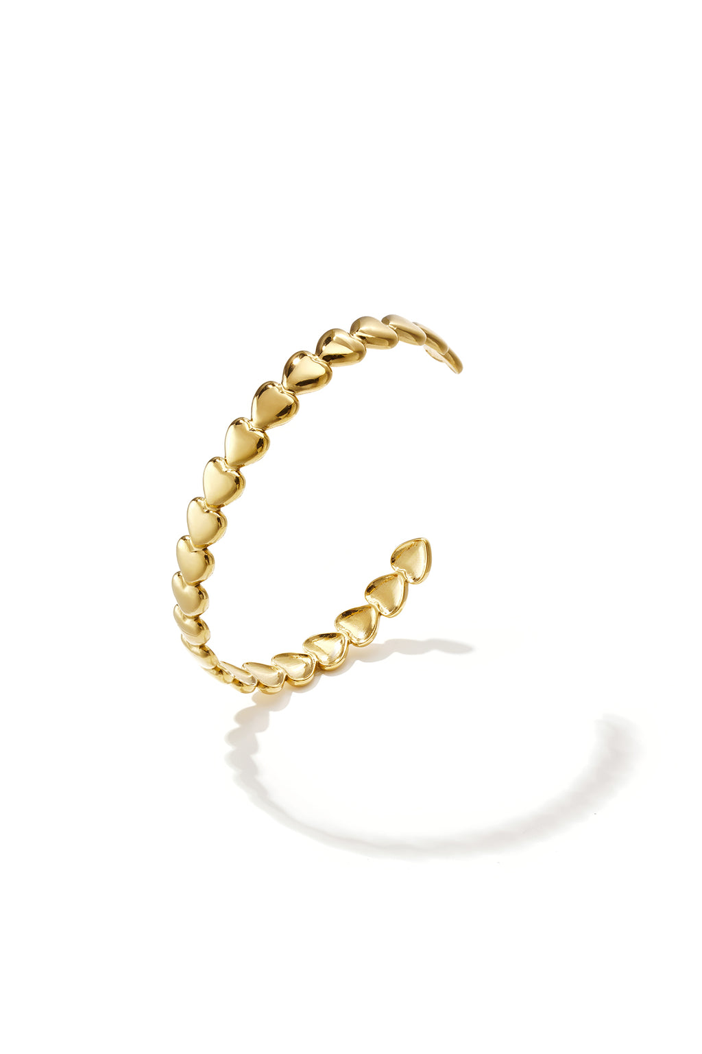 Armband hartjes goud