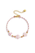 Armband van touw met schildpad en kralen