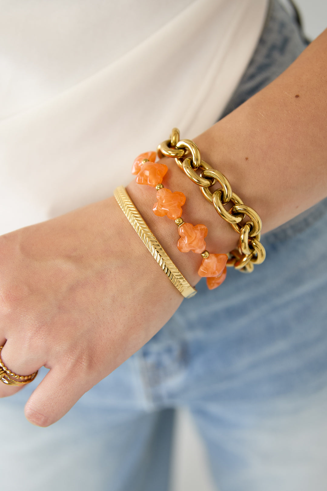 Gekleurde armband klaver