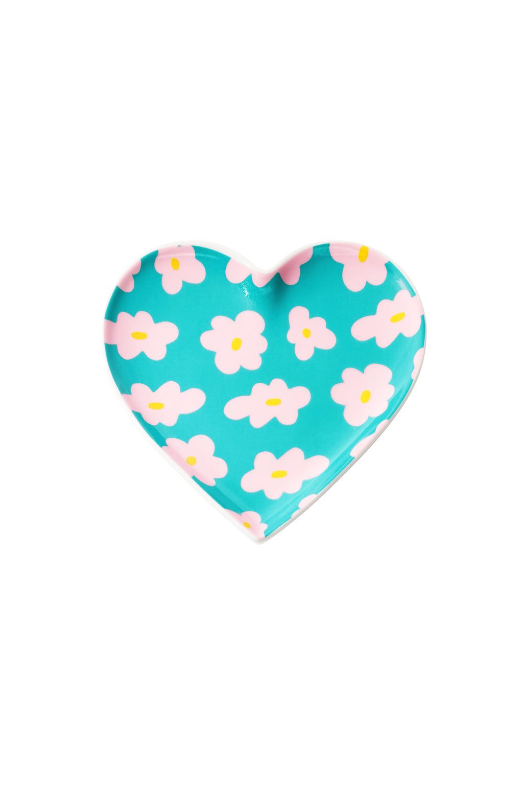 Sieradenschaaltje hart met bloemetjes