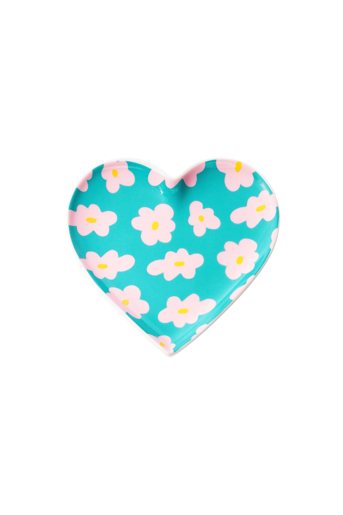 Sieradenschaaltje hart met bloemetjes