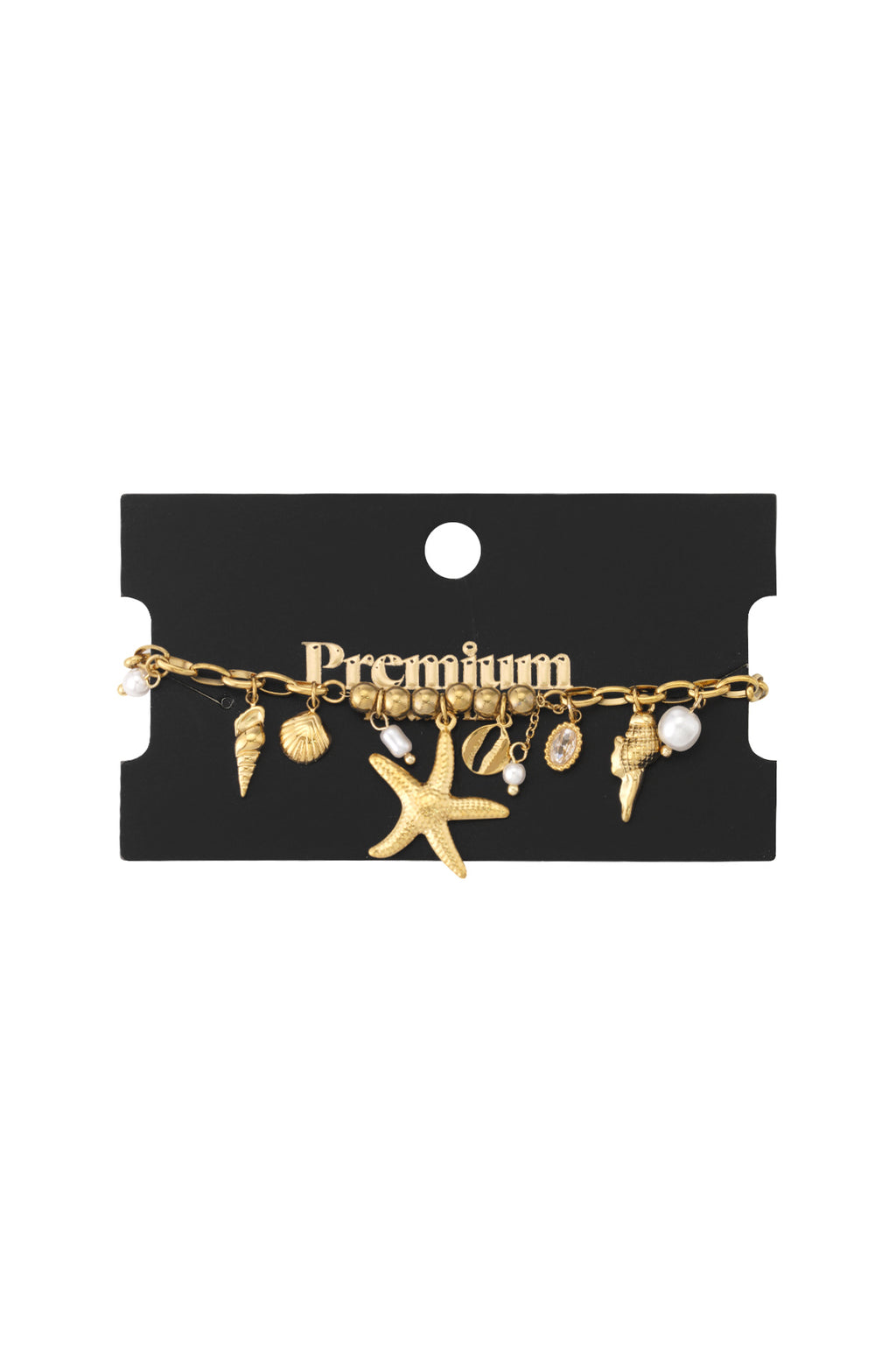Armband met hangertjes goud