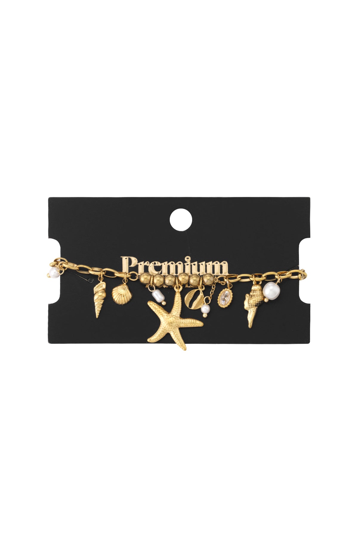 Armband met hangertjes goud
