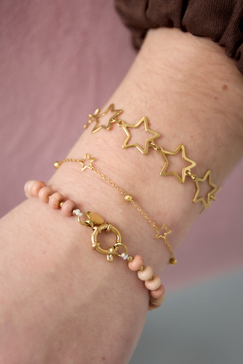 Armband sterretjes goud