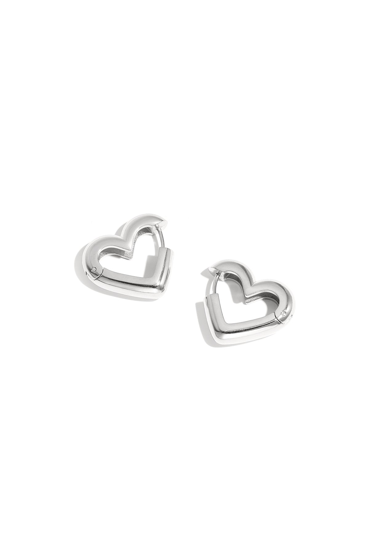 Oorbellen hartje zilver