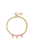 Armband met hartjes dubbel goud
