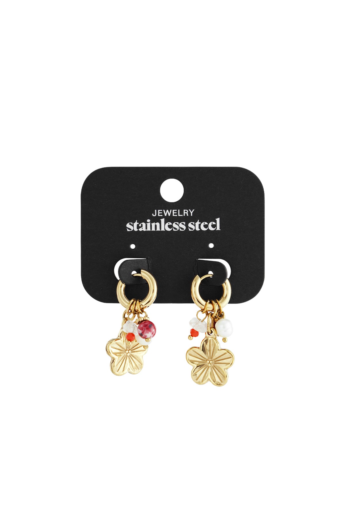 Oorbellen bloem goud