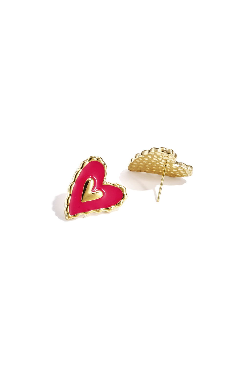 Oorbellen hartje roze